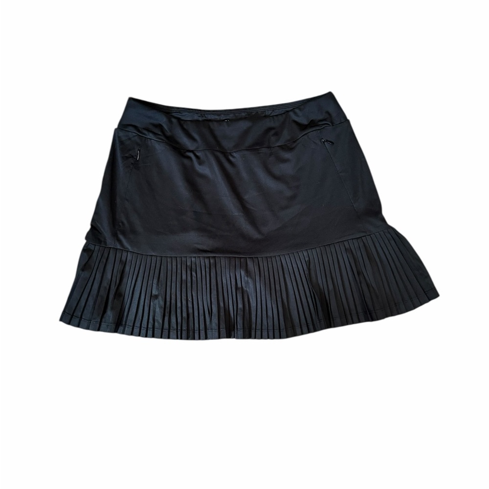Tail Arabella Golf Skort Black Pleated Hem Mini 17” Size M Tennis Pickle Ball